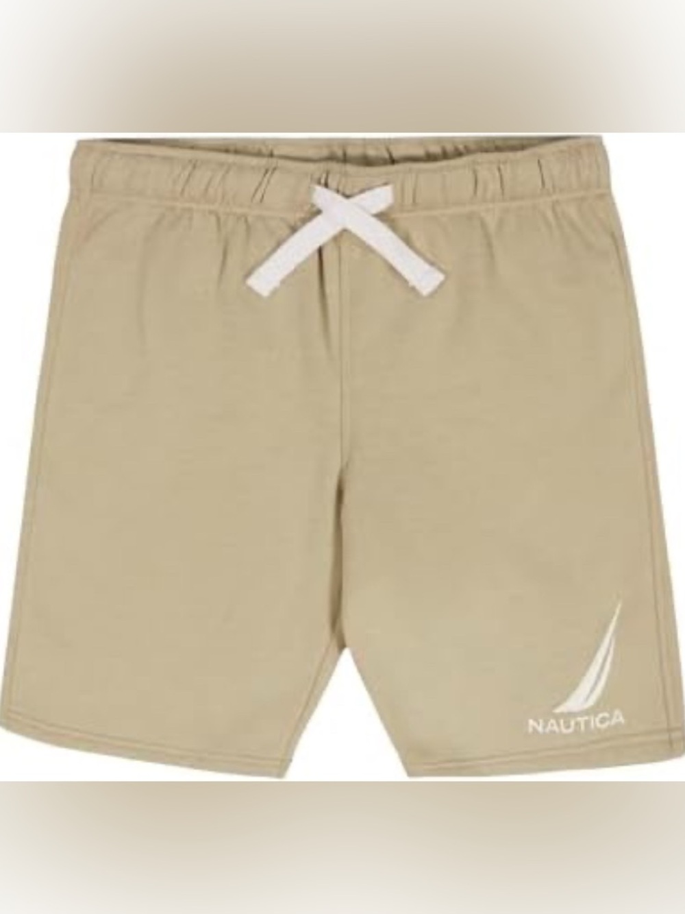 Classic beige Nautica drawstring shorts comfortable elastic waistband Size 14/16